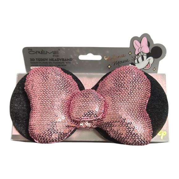 The Crème Shop- Minnie Mouse 3D Teddy Headband, Pink Sequins, OS, NWT - Picture 1 of 2